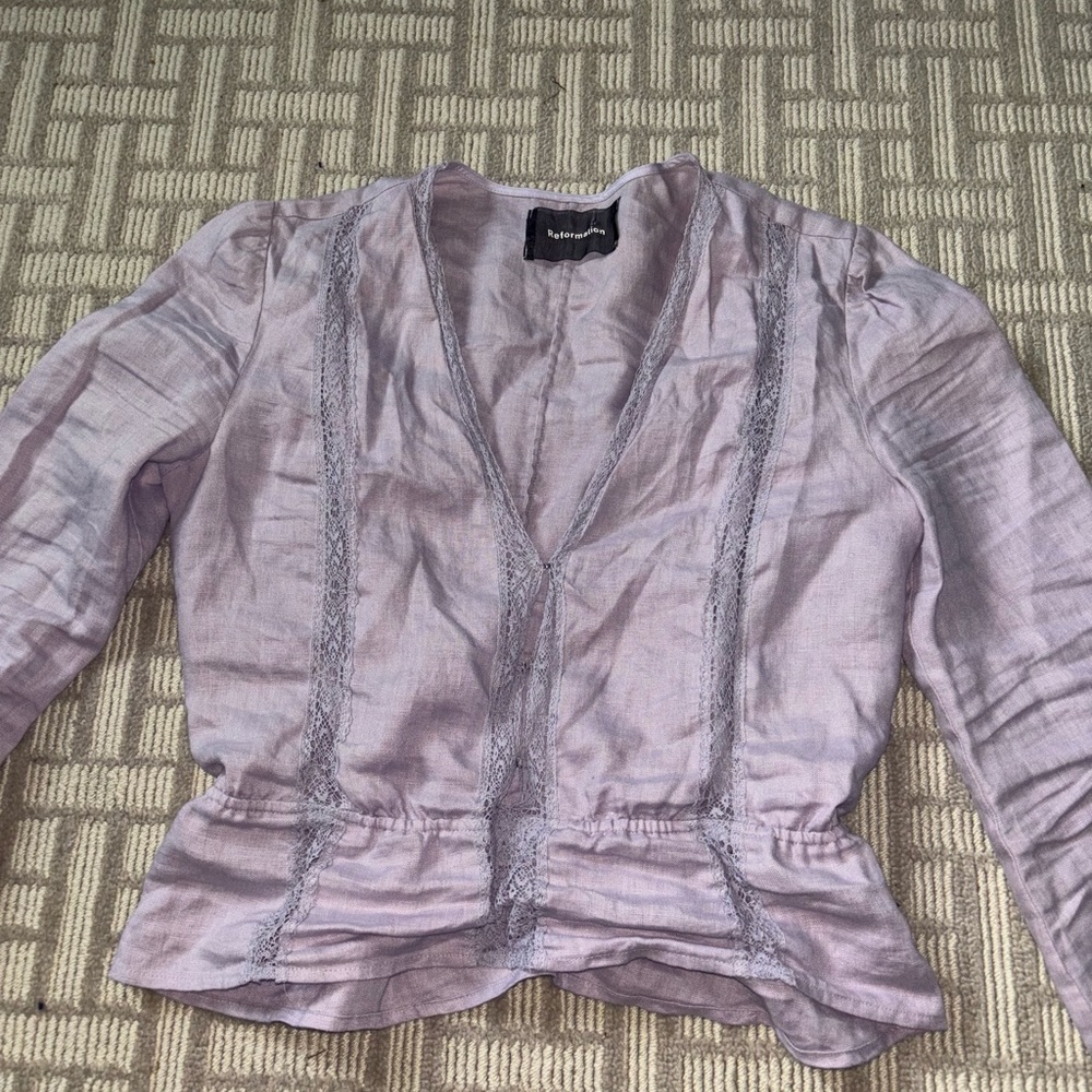 Purple reformation blouse